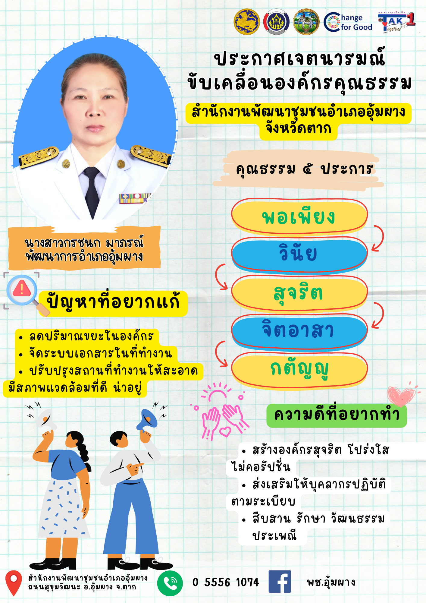 พช.อุ้มผาง : ขับเคลื่อนองค์กรคุณธรรม ประจำปี พ.ศ 2568